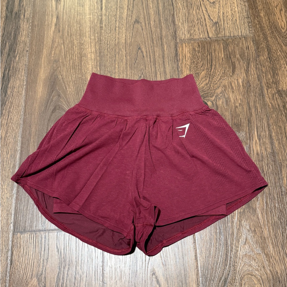 Gymshark High-Waist Burgundy Women's Shorts